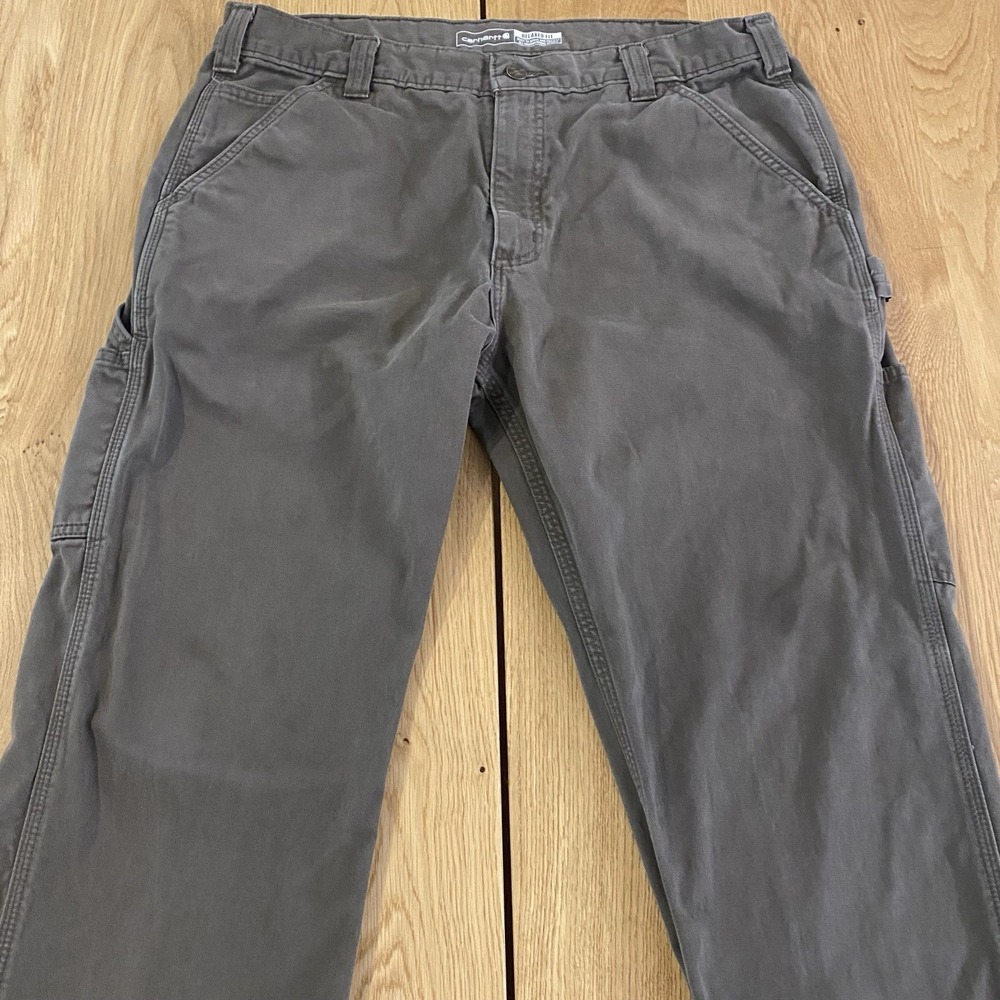 Carhartt Carpenter Rugged Flex‎ Pants Men's Relaxed Fit Twill Utility Sz 34 Work